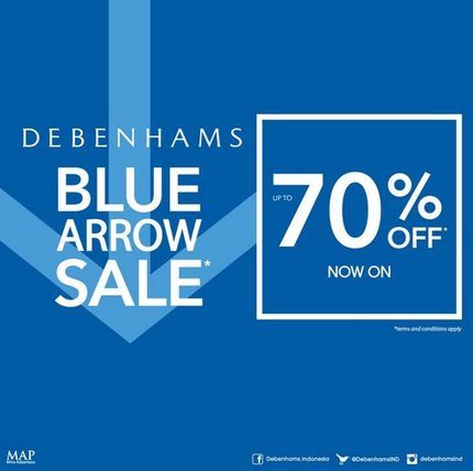 Blue Arrow Sale dari Debenhams