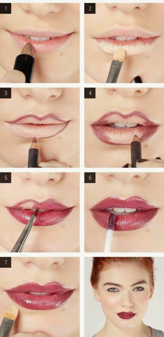 Dark purple lips makeup Dark purple lips makeup