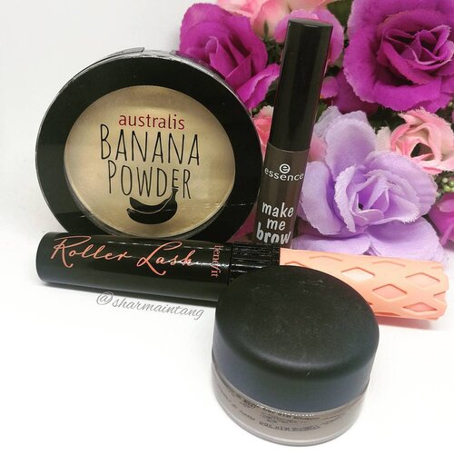 <div class="photoCaption">Items that I'm putting into rotation for the next week few weeks! #australis Banana Powder, #essence Make Me Brow, #maccosmetics Soft Ochre Paint Pot and #benefit Roller Lash.
I've used up a couple of items thus why I'm putting these into rotation. Yes, an Empties post coming soon! Till then, happy Sunday!
#clozette #igmakeup #instamakeup #sgmakeup #sgblogger #beautyblogger #bblogger #makeuplover #makeupaddict #makeupcrazy #makeupjunkie #makeupchat #makeupporn #makeuptalk #trendmood #meccabeautyjunkie #igers #flatlay #makeuphoarder #makeup #glam #instalike #powder #mascara #primer #eyebrow</div>
