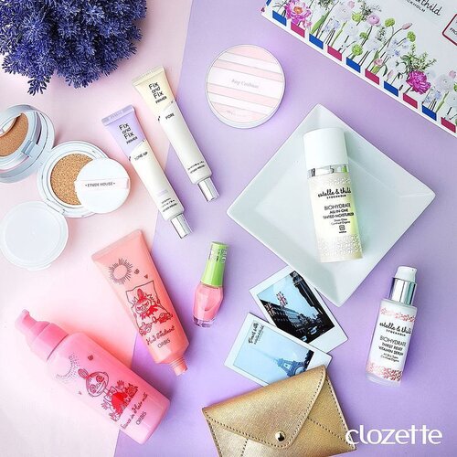 <div class="photoCaption">Feeling some kind of pastel today with #EtudehouseSingapore Any Cushion and Fix and Fix primers, #Estellethild Biohydrate Tinted Moisturizer, and #OrbisSG Hair-in-milk Essence. #Clozette #ClozetteSHOTS</div>