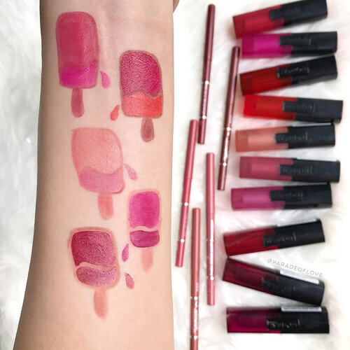 <div class="photoCaption">Popsicles anyone? 🍭 Swipe for names for the swatches of the @lorealmakeup Infallible Le Rouge Lipsticks!
P.S. The popsicles were drawn using the Infallible Lip Liners 💋
-
-
-
#clozette #ParadeofSwatches #swatchart #lorealparis #lorealparissg #lerouge #infalliblelips #lipstickswatches #lipstick #lipsticks #makeuptalk #makeuplife #makeoftheday #makeupswatches #lipporn</div>