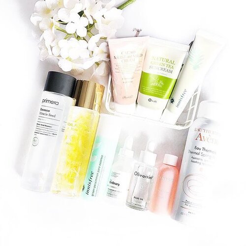 <div class="photoCaption">AM Routine 💁🏼--🎍Primera Essence Miracle Seed🌻Natural Pacific Calendula Real Flower Toner🌱Innisfree Green Persimmon Pore Essence🕊The Ordinary Nacinamide + Zinc⛽️Olivarriet Squalane Fluid Oil (In courtesy of @cosmetic_jolse)🎡Laneige Fresh Calming Toner🛳Avene Mist🐳Benton Moist & Mild Cream (In courtesy of @bentoncosmetic)🌞Wlab Natural Green Tea Sunscreen 🎋Innisfree Bija Cica Balm--#clozette #rasianbeauty</div>